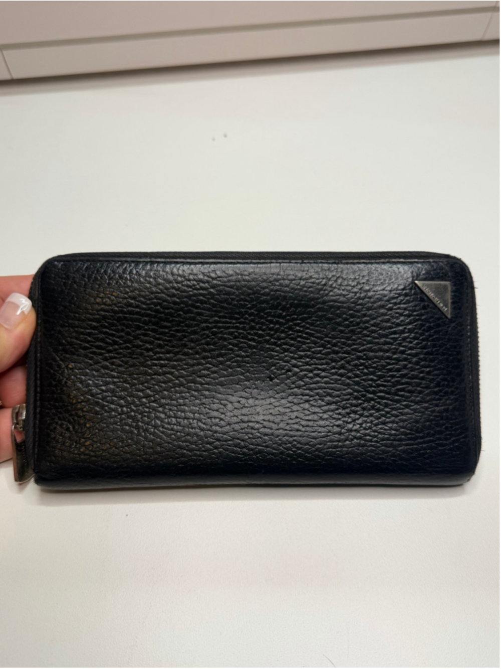Women's Dolce & Gabbana Black Leather Zip-Around Wallet One Size